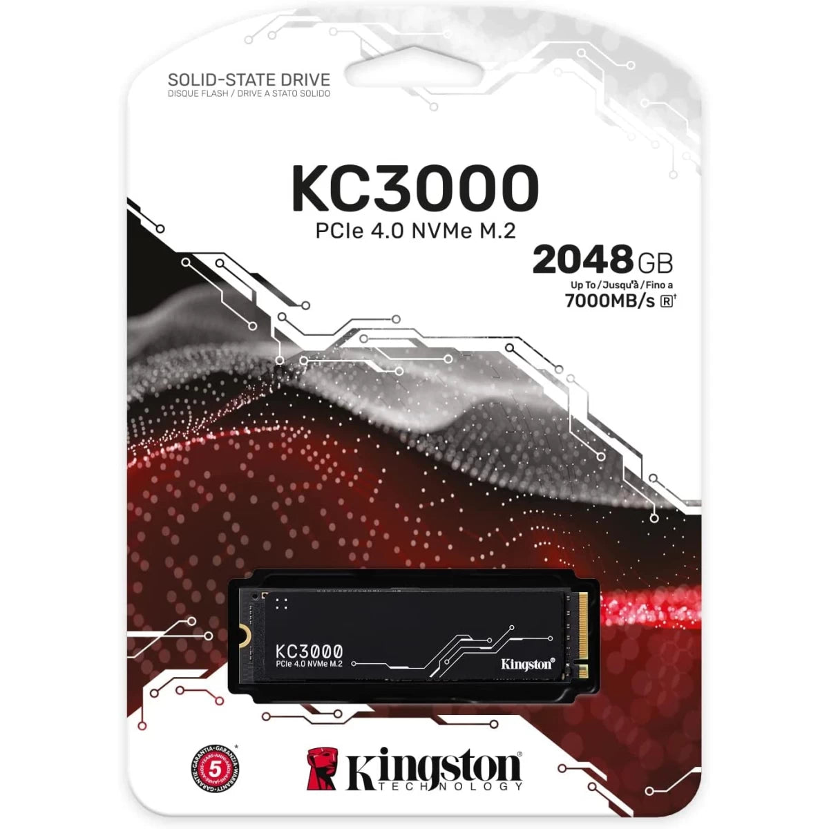 Kingston KC3000 2TB PCIe 4.0 NVMe M.2 SSD up to 7,000MB Kingston KC3000 2TB PCIe 4.0 NVMe M.2 SSD up to 7,000MB